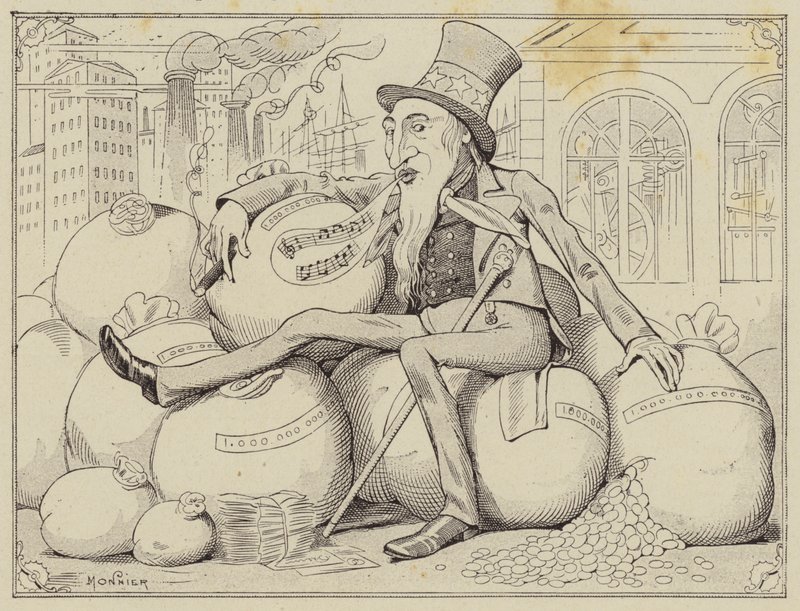 Uncle Sam (litho) alkotó: Henri Bonaventure (after) Monnier
