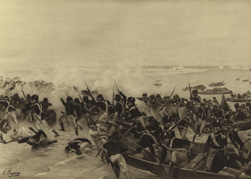 Aboukir-i csata, 1801 (mélynyomás) alkotó: Henri Louis Dupray