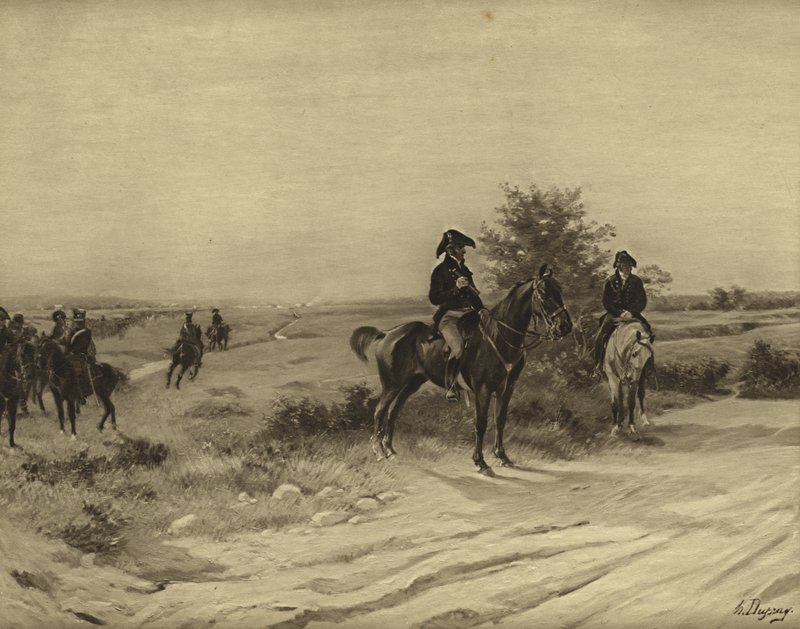 Waterloo-i csata, 1815 (mélynyomás) alkotó: Henri Louis Dupray