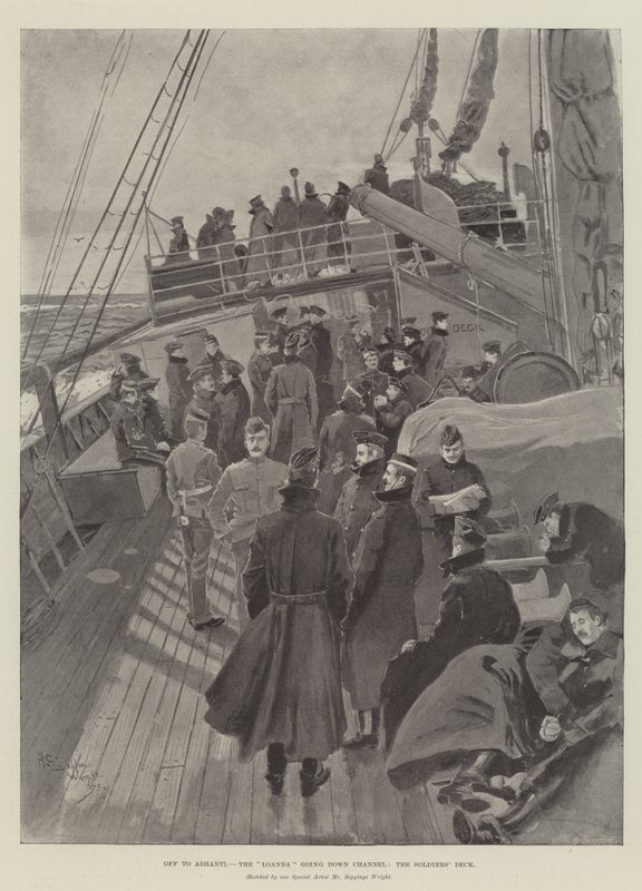 Elindulunk Ashantiba, a Loanda lemegy a Csatornán, a Katonák fedélzete alkotó: Henry Charles Seppings Wright
