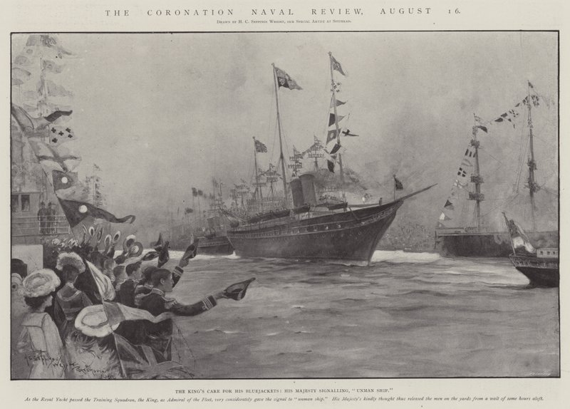 The Coronation Naval Review, augusztus 16 alkotó: Henry Charles Seppings Wright
