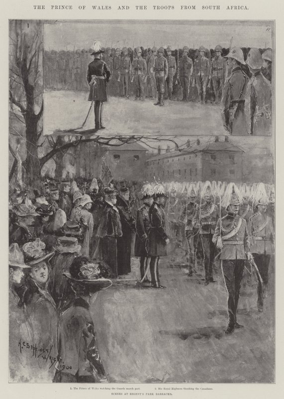 A walesi herceg és a csapatok Dél-Afrikából alkotó: Henry Charles Seppings Wright