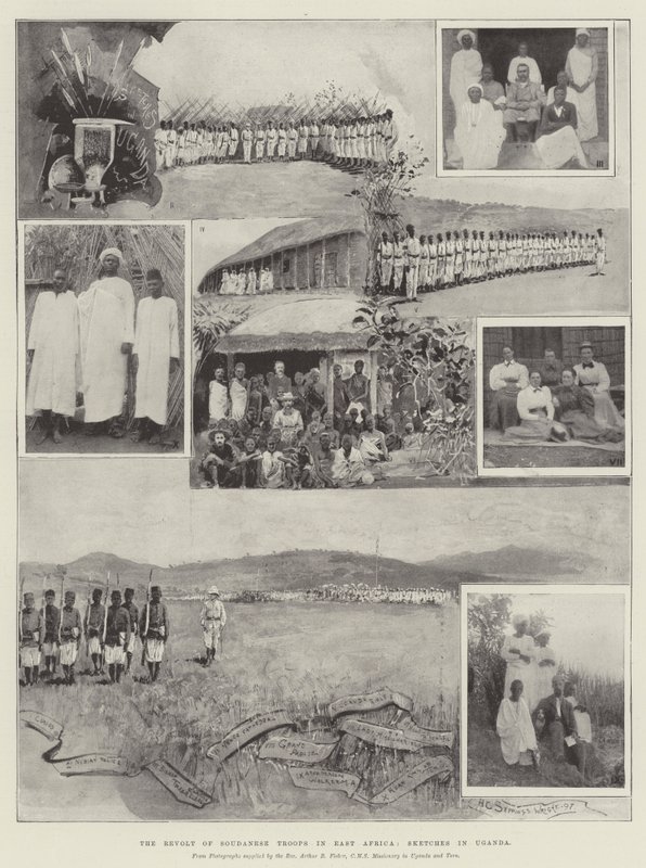 A szudáni csapatok lázadása Kelet-Afrikában, Vázlatok Ugandában alkotó: Henry Charles Seppings Wright