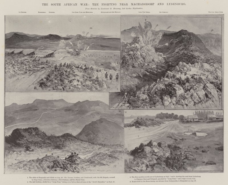 A dél-afrikai háború, a Machadodorp és Lydenburg melletti harcok alkotó: Henry Charles Seppings Wright