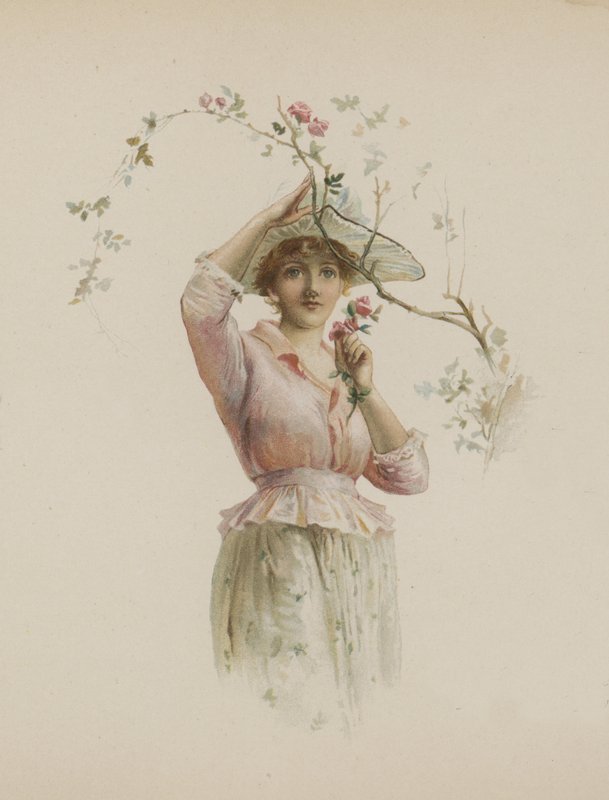 Vörös, vörös rózsa (chromolitho) alkotó: Henry Marriott Paget
