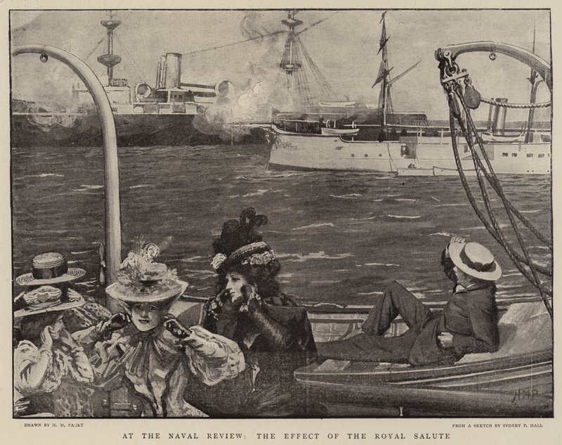 A Haditengerészeti Szemlén, The Effect of the Royal Salute alkotó: Henry Marriott Paget