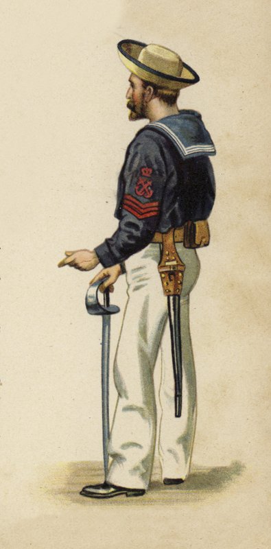 A leendő V. György király haditengerészeti oktatója, amikor kadét volt a HMS Britannia (chromolitho) fedélzetén alkotó: Henry Payne