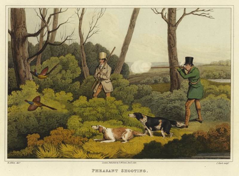 Fácánlövészet (chromolitho) alkotó: Henry Thomas Alken