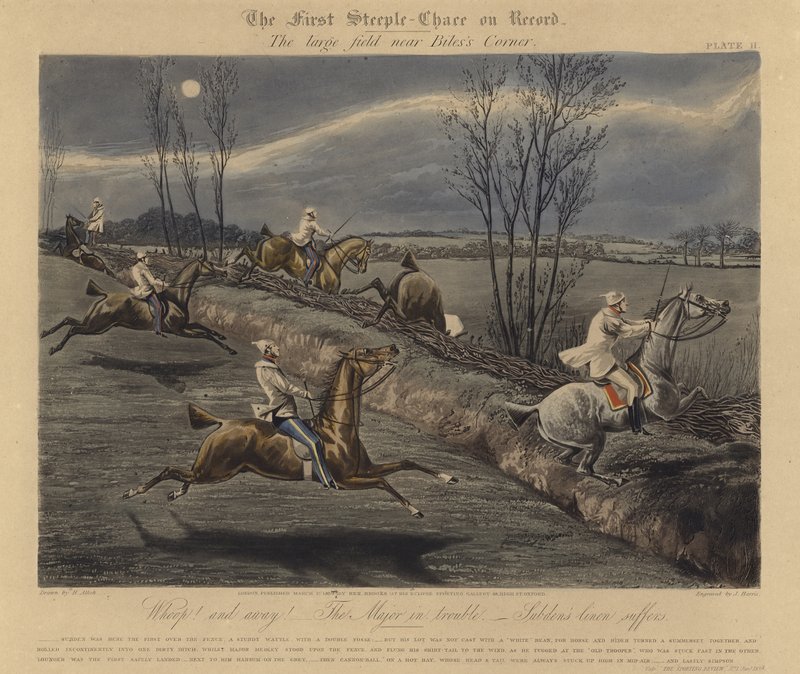 Az első feljegyzett meredek üldözés, 1839 alkotó: Henry Thomas Alken