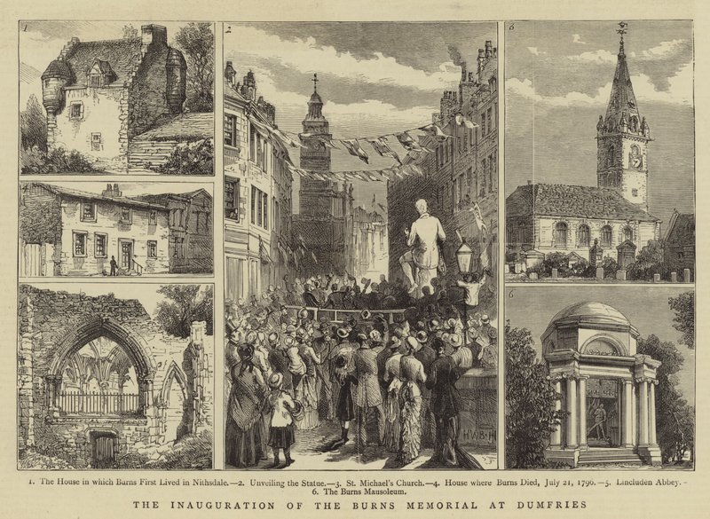 A Burns-emlékmű felavatása Dumfries-ban alkotó: Henry William Brewer