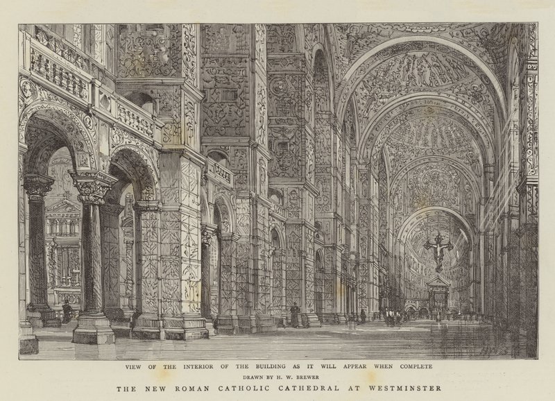 Az új római katolikus székesegyház Westminsterben alkotó: Henry William Brewer