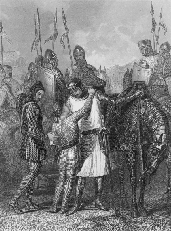 Richard de Clare, Pembroke 2. grófja, búcsút vesz testvérétől alkotó: Henry after Warren