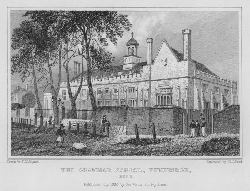 The Grammar School, Tunbridge, Kent (metszet) alkotó: Henry Adlard