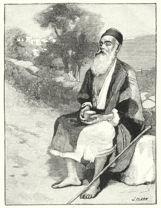 Egy vak koldus Jeruzsálem közelében (litho) alkotó: Henry Andrew Harper