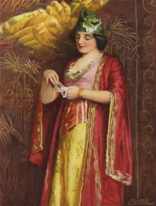 Egy kereskedő felesége, Damaszkusz (színes litó) alkotó: Henry Andrew Harper