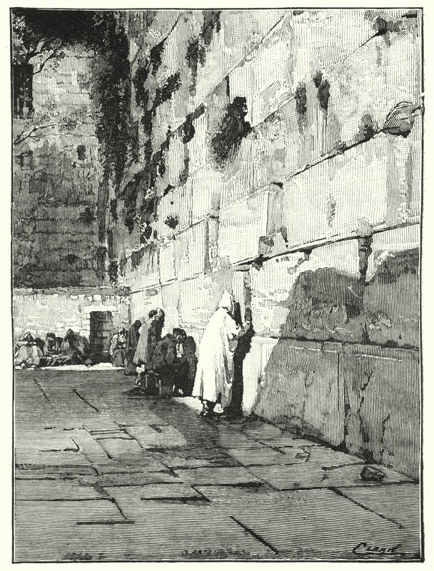 Zsidók siratóhelye, Jeruzsálem (litho) alkotó: Henry Andrew Harper