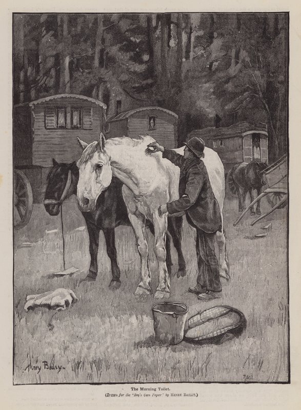 A reggeli vécé (metszet) alkotó: Henry Bailey