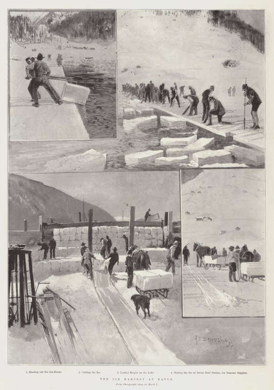 Jégszüret Davosban alkotó: Henry Charles Seppings Wright