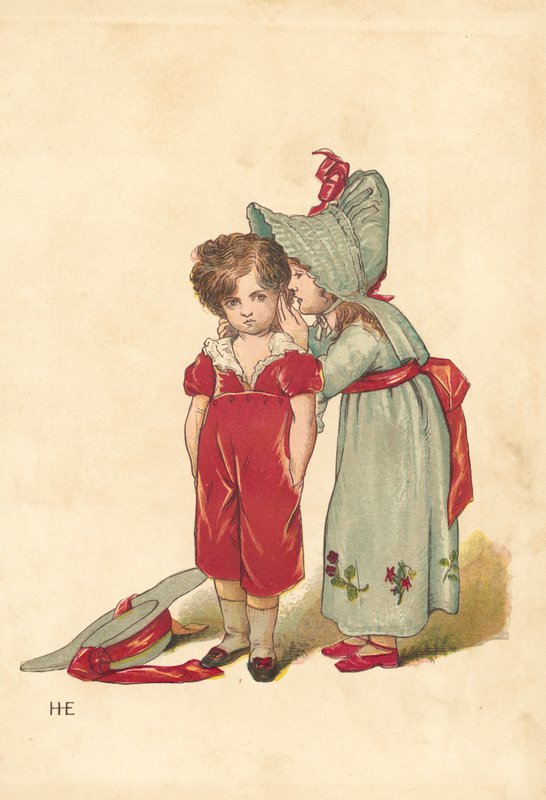 Suttogó emberek (színes litó) alkotó: Henry Hetherington Emmerson