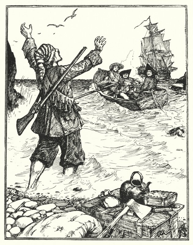Alexander Selkirk (kő) alkotó: Henry Justice Ford