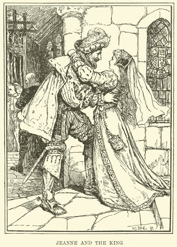 Jeanne és a király (metszet) alkotó: Henry Justice Ford