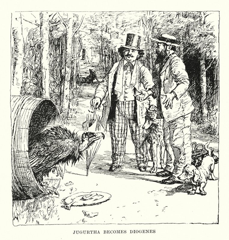 Jugurtha Diogenésszé válik (metszet) alkotó: Henry Justice Ford