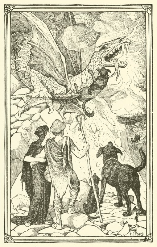 A három kutya (metszet) alkotó: Henry Justice Ford