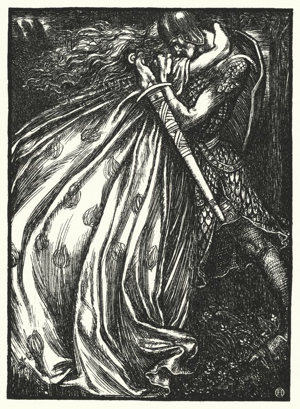 Matthew Arnold verse: Tristram és Iseult (metszet) alkotó: Henry Ospovat