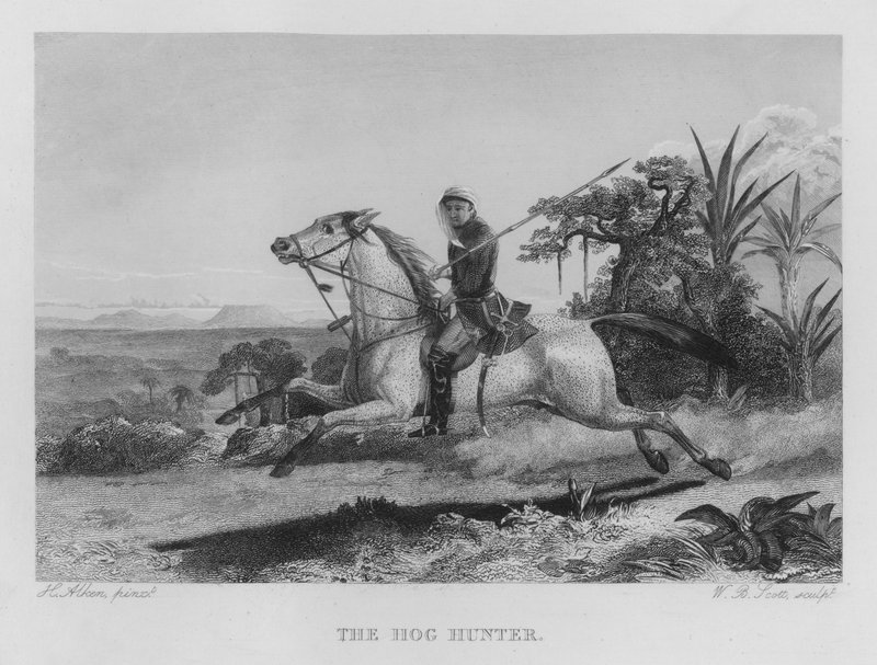 The Hog Hunter (metszet) alkotó: Henry Thomas (after) Alken