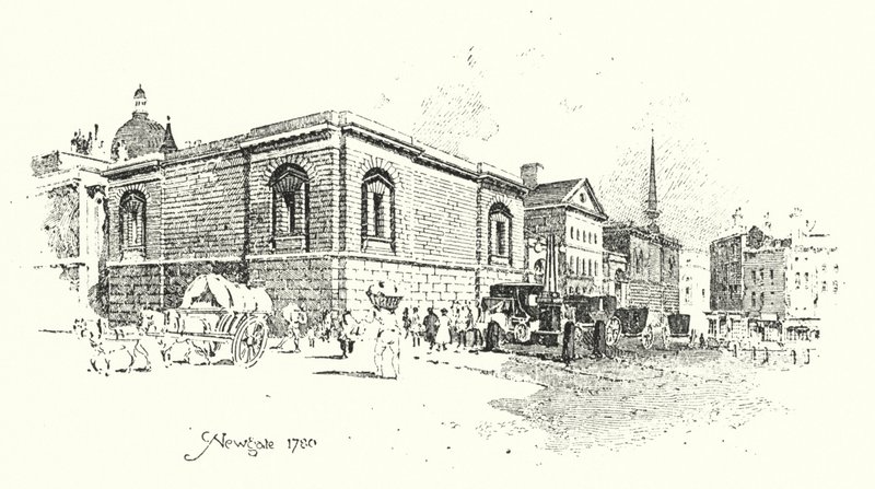 Newgate, London alkotó: Herbert (after) Railton