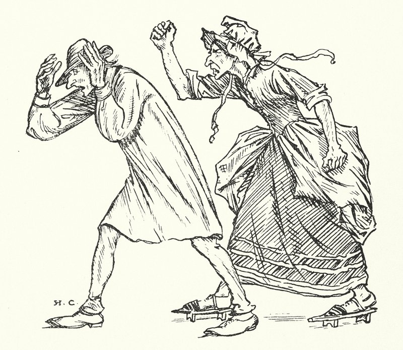 Mr és Mrs Vinegar (metszet) alkotó: Herbert Cole