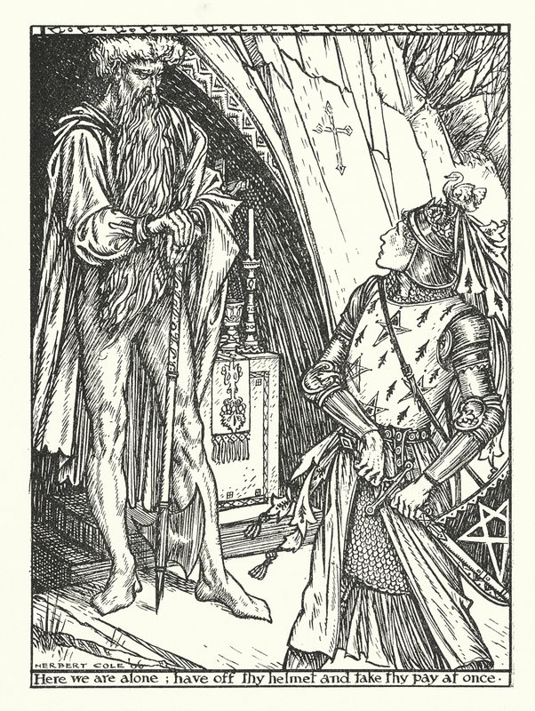 A zöld lovag (metszet) alkotó: Herbert Cole