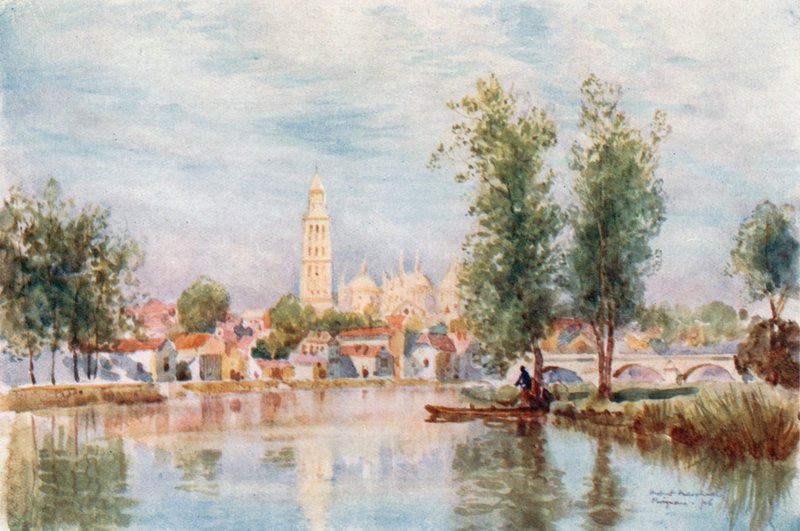Perigueux a folyó felől alkotó: Herbert Menzies Marshall