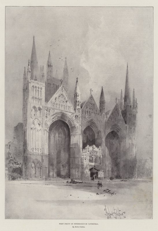 Peterborough katedrális nyugati frontja alkotó: Herbert Railton