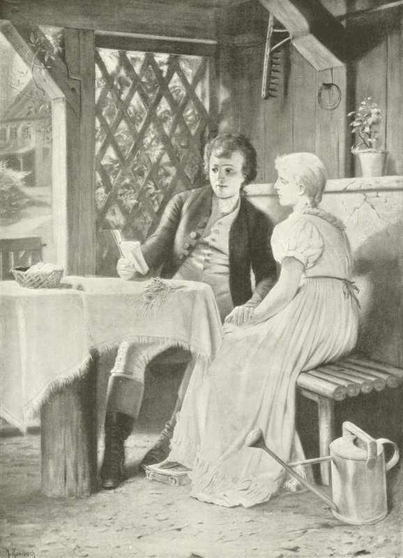 Goethe és Frederike (metszet) alkotó: Hermann Kaulbach