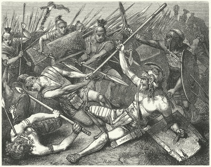 Spartacus halála, ie 71 alkotó: Hermann Vogel
