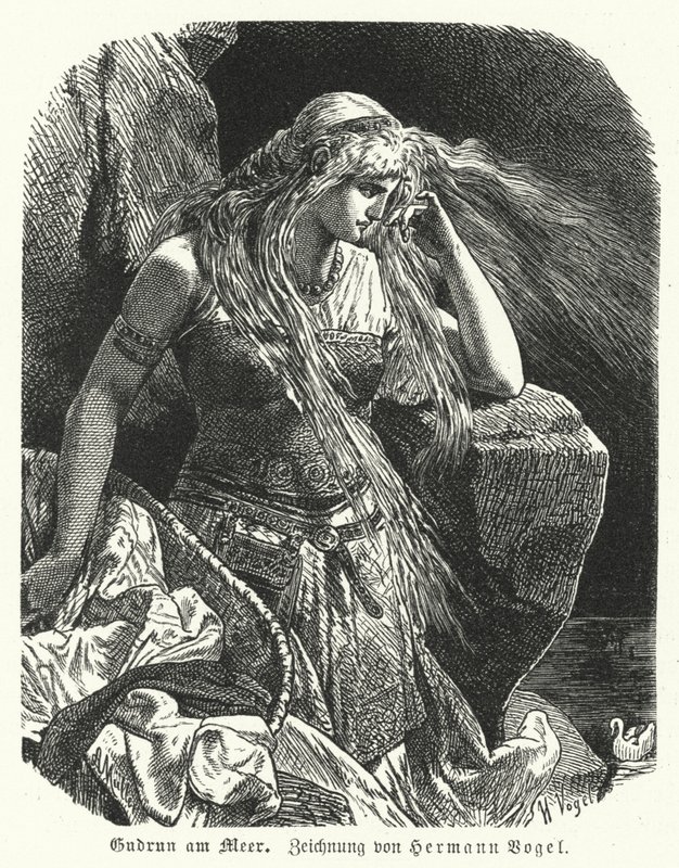 Gudrun a tenger mellett alkotó: Hermann Vogel