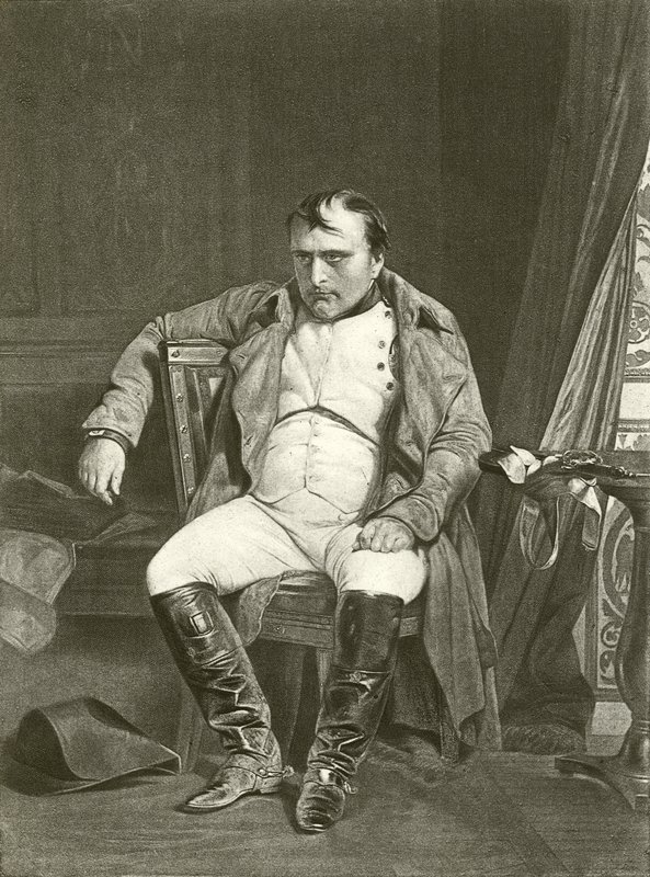 Lemondás, Napóleon Fontainbleau-ban (metszet) alkotó: Hippolyte Delaroche