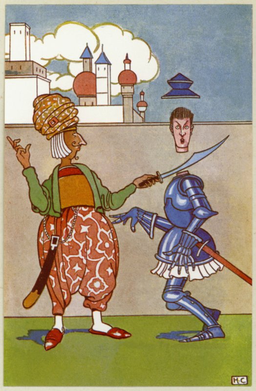 Lefejezett kiütés Sir Tush (litho) alkotó: Hugh Chesterman