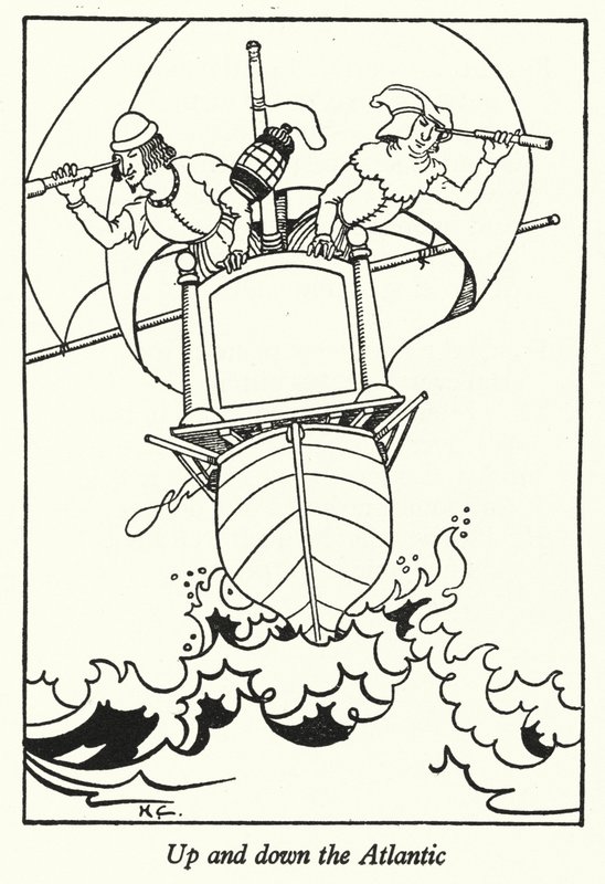 Fel és le az Atlanti-óceánon (litho) alkotó: Hugh Chesterman