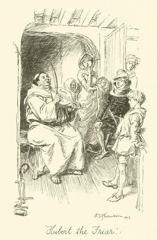 Hubert, a szerzetes (litho) alkotó: Hugh Thomson
