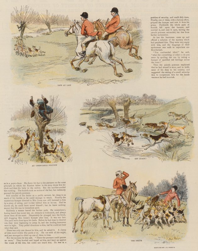Vörös heringek csomagküldéssel (chromolitho) alkotó: Hugh Thomson