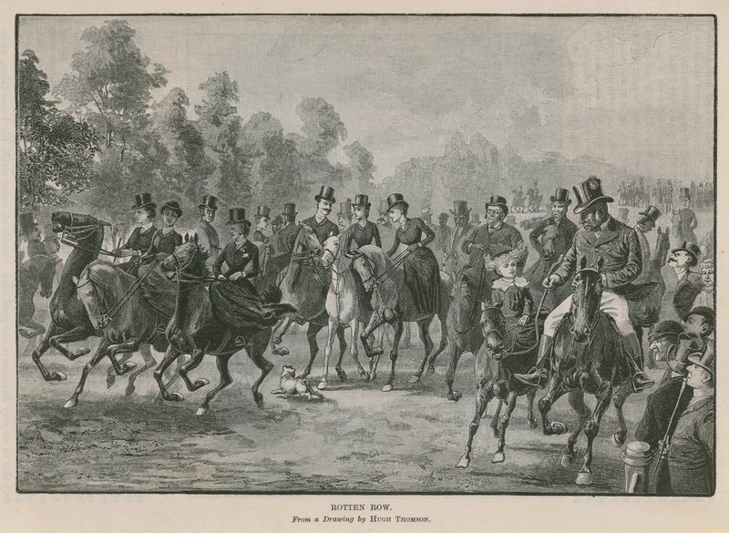 Rotten Row, Hyde Park, London alkotó: Hugh Thomson