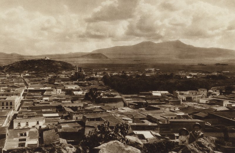 Mexikó: Toluca látképe (fekete-fehér fotó) alkotó: Hugo Brehme