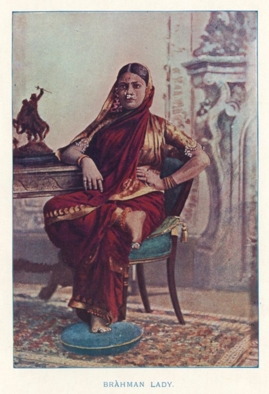 Indiai bennszülöttek: Brahman Lady (színes fotó) alkotó: Indian photographer
