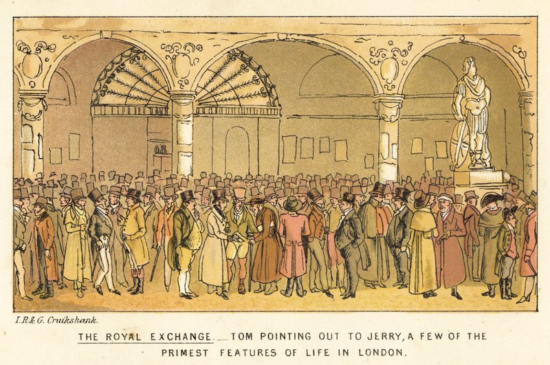 A királyi börze alkotó: Isaac, Robert and George Cruikshank