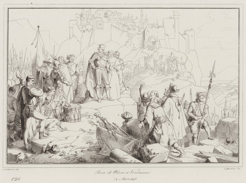 Clissa átadása a velenceieknek, 1648 alkotó: Italian School