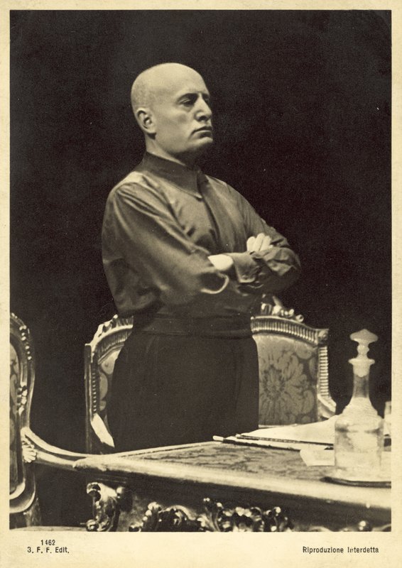 Benito Mussolini (f/w fotó) alkotó: Italian Photographer