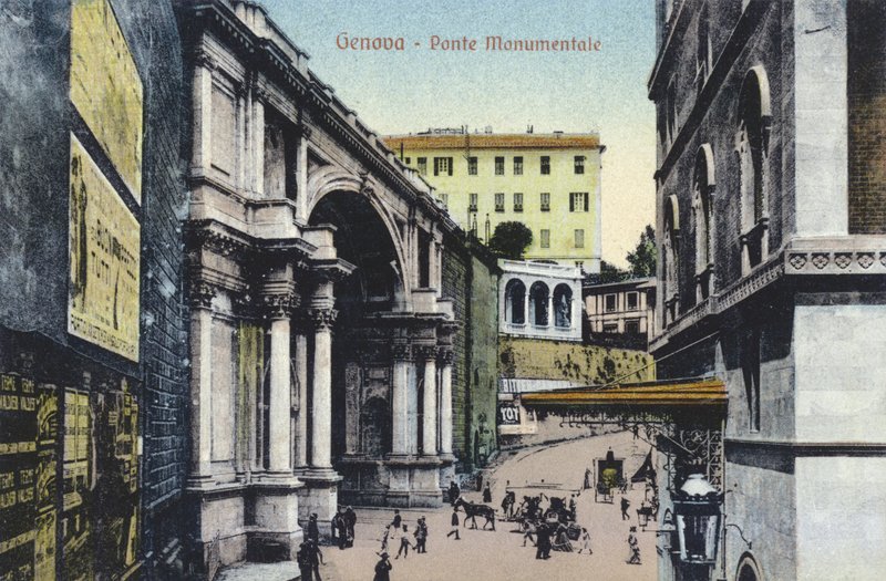 Genova, Monumental Bridge (színes fotó) alkotó: Italian Photographer