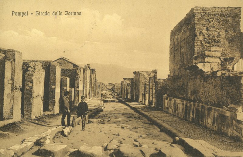 Pompeii, Olaszország, Strada Della Fortuna alkotó: Italian Photographer